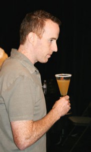 Tim sizes up the Monkey on My Back.