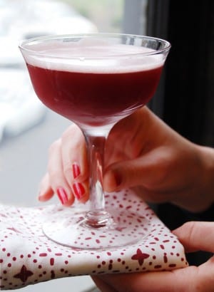 Cusp of Capricorn cranberry holiday cocktail