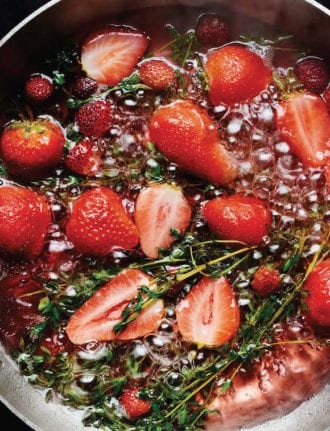 strawberry-thyme syrup