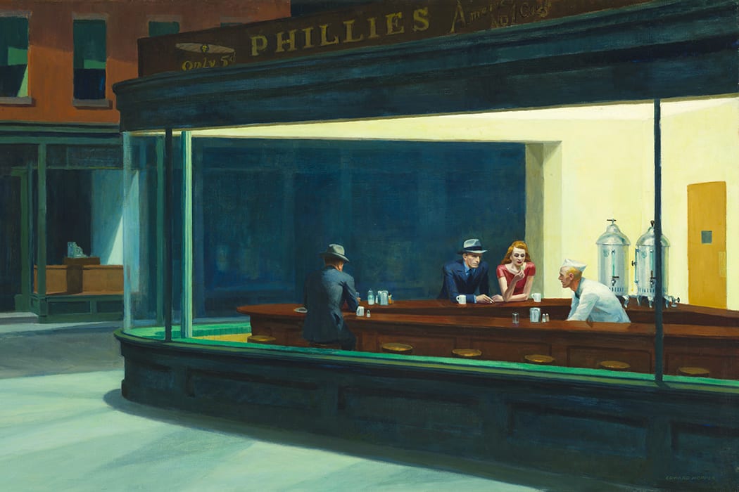 Edward Hopper. Nighthawks, 1942. The Art Institute of Chicago, Friends of American Art Collection.