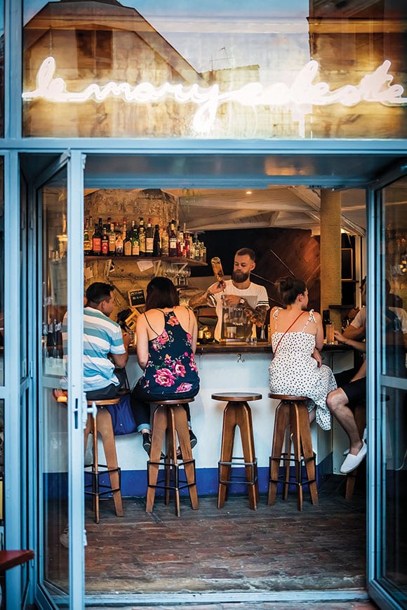 Le Mary Celeste’s bar in Paris. 