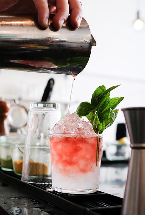 rhubarb rye julep