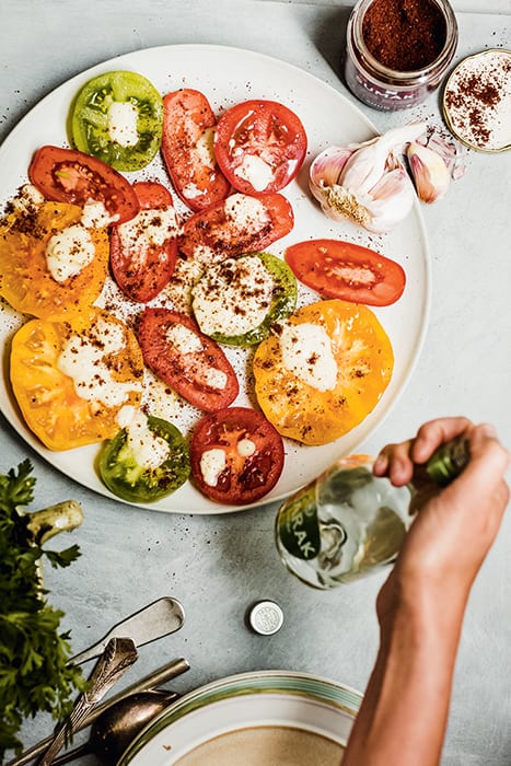 arak-drizzled tomatoes