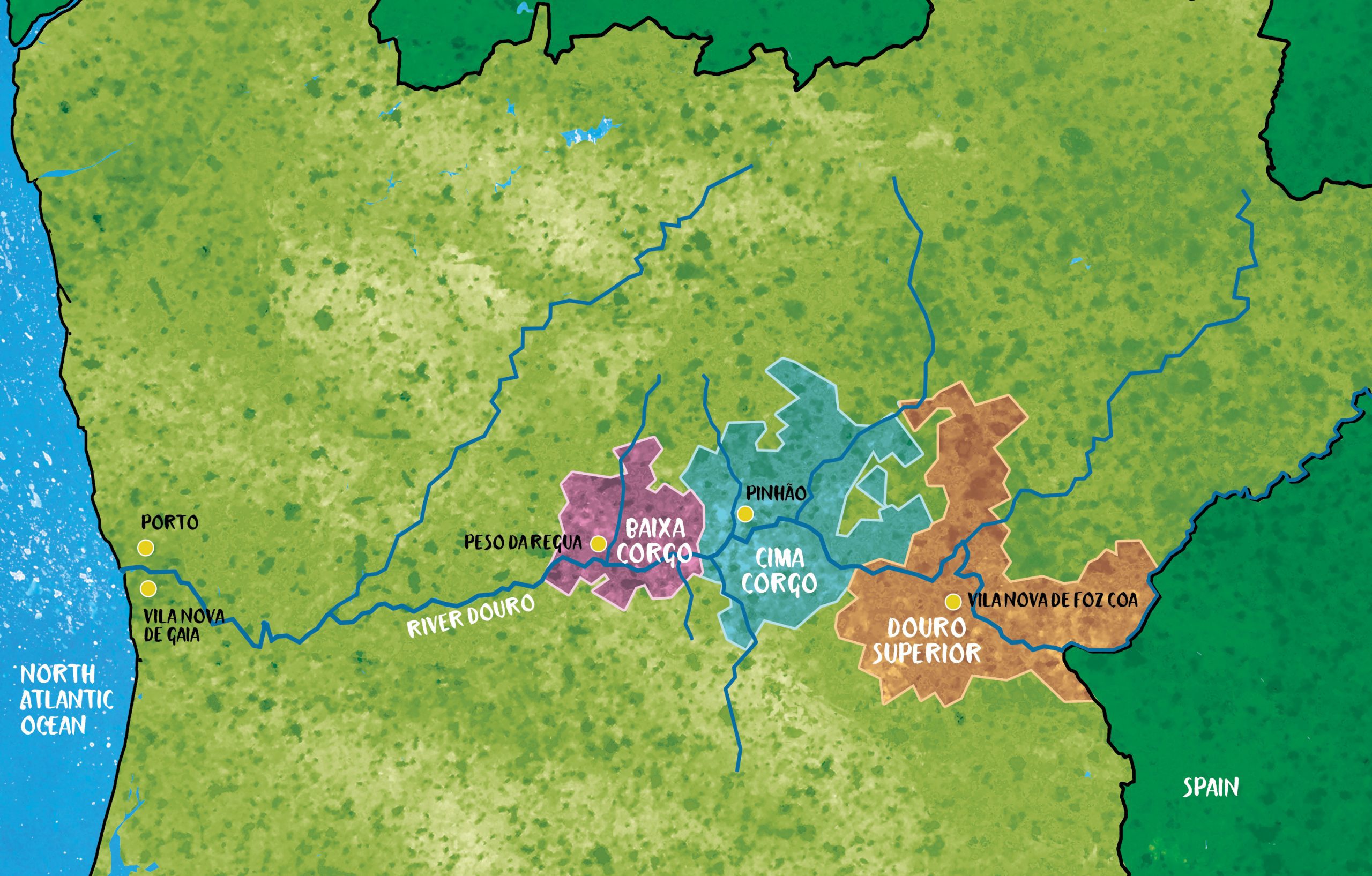 Algarve Map of Vineyards Wine Regions