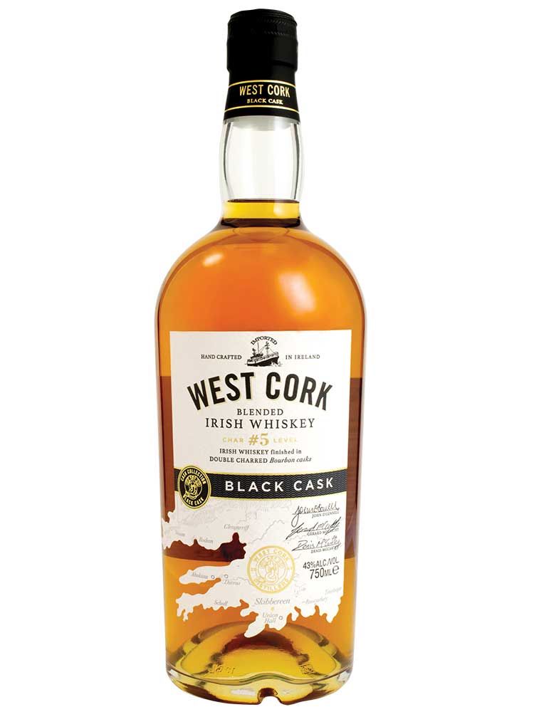 Blended Irish whiskey West Cork Black Cask