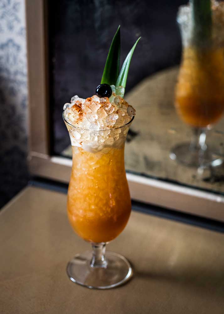 Tropical mezcal cocktail: Rio Bravo Raines Law Room Chelsea