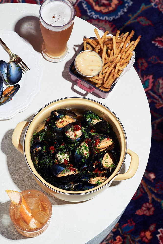 French fries and oysters