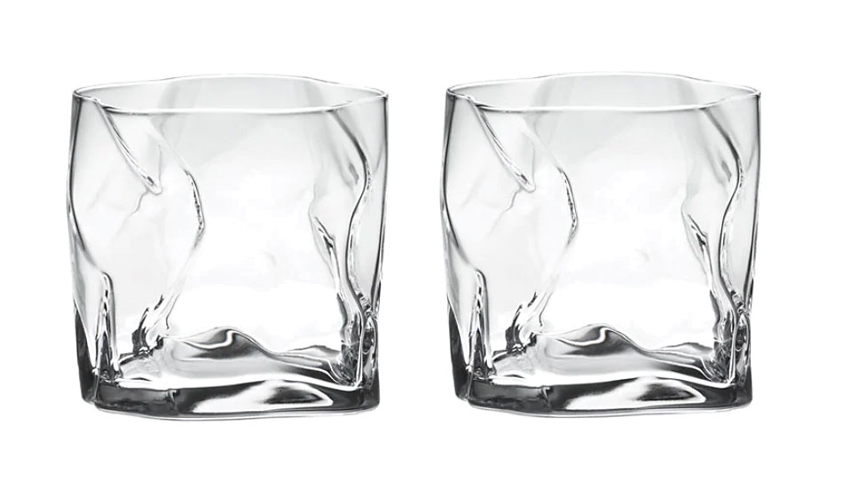 Crumple Old Fashioned glasses