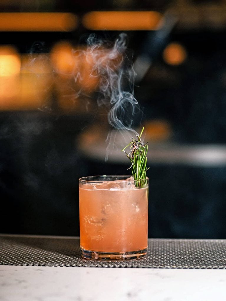 Oaxacan on Broken Glass mezcal and chile cocktail