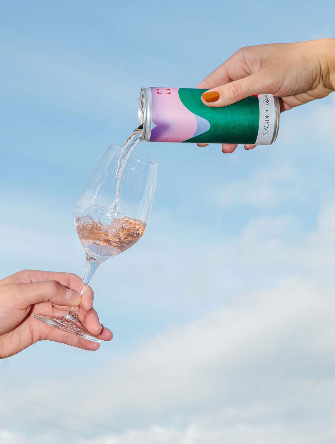 Nomadica tasting outdoor wine