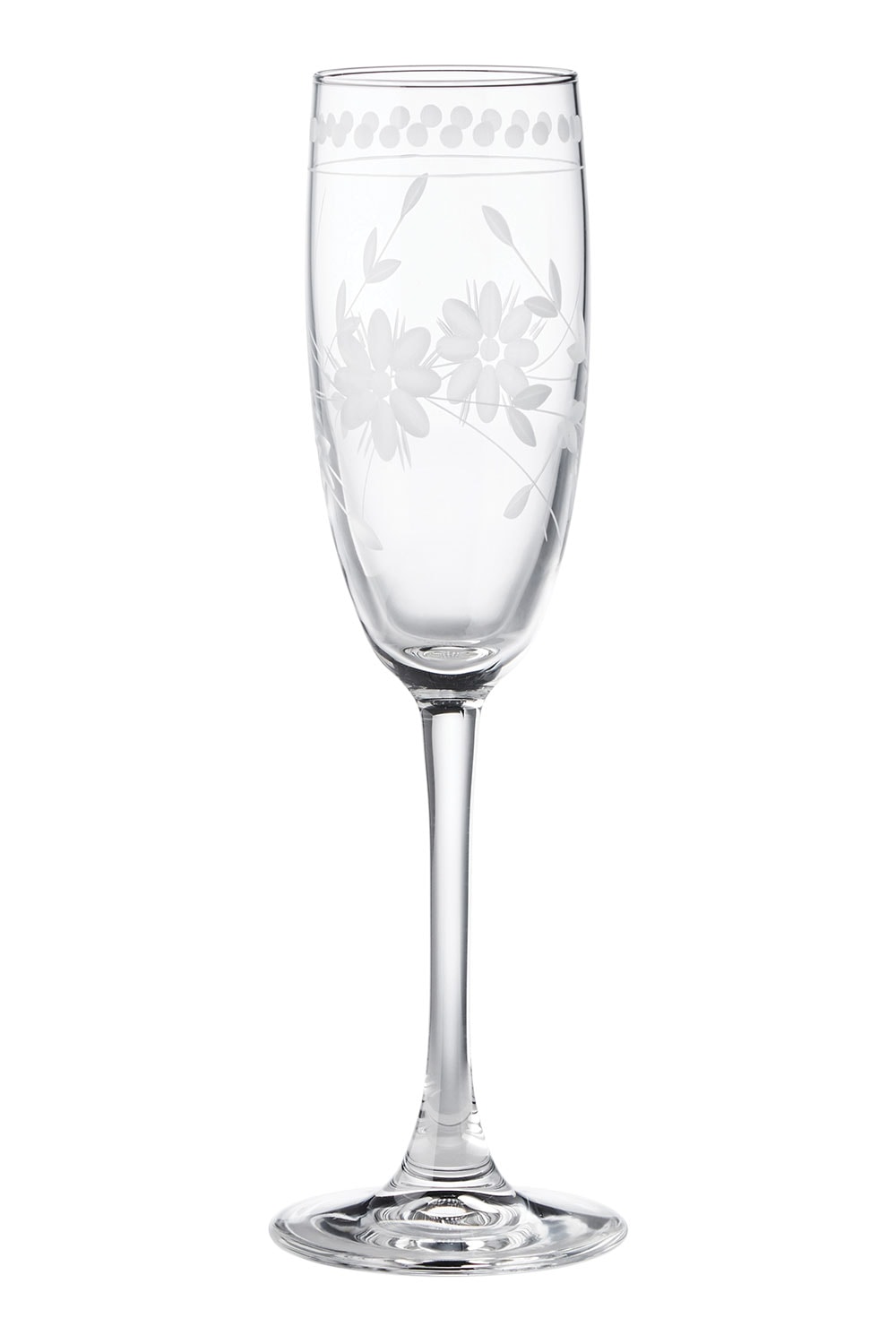 Champagne Glasses Etched Flute