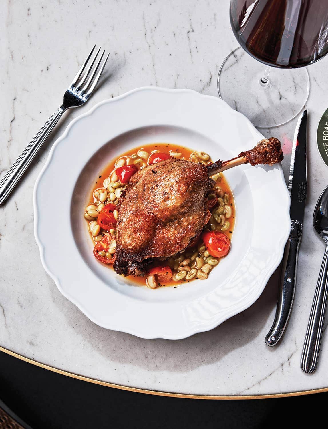 Lucian plate French wine