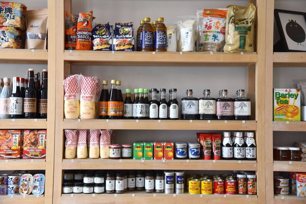 Umami Mart shelves