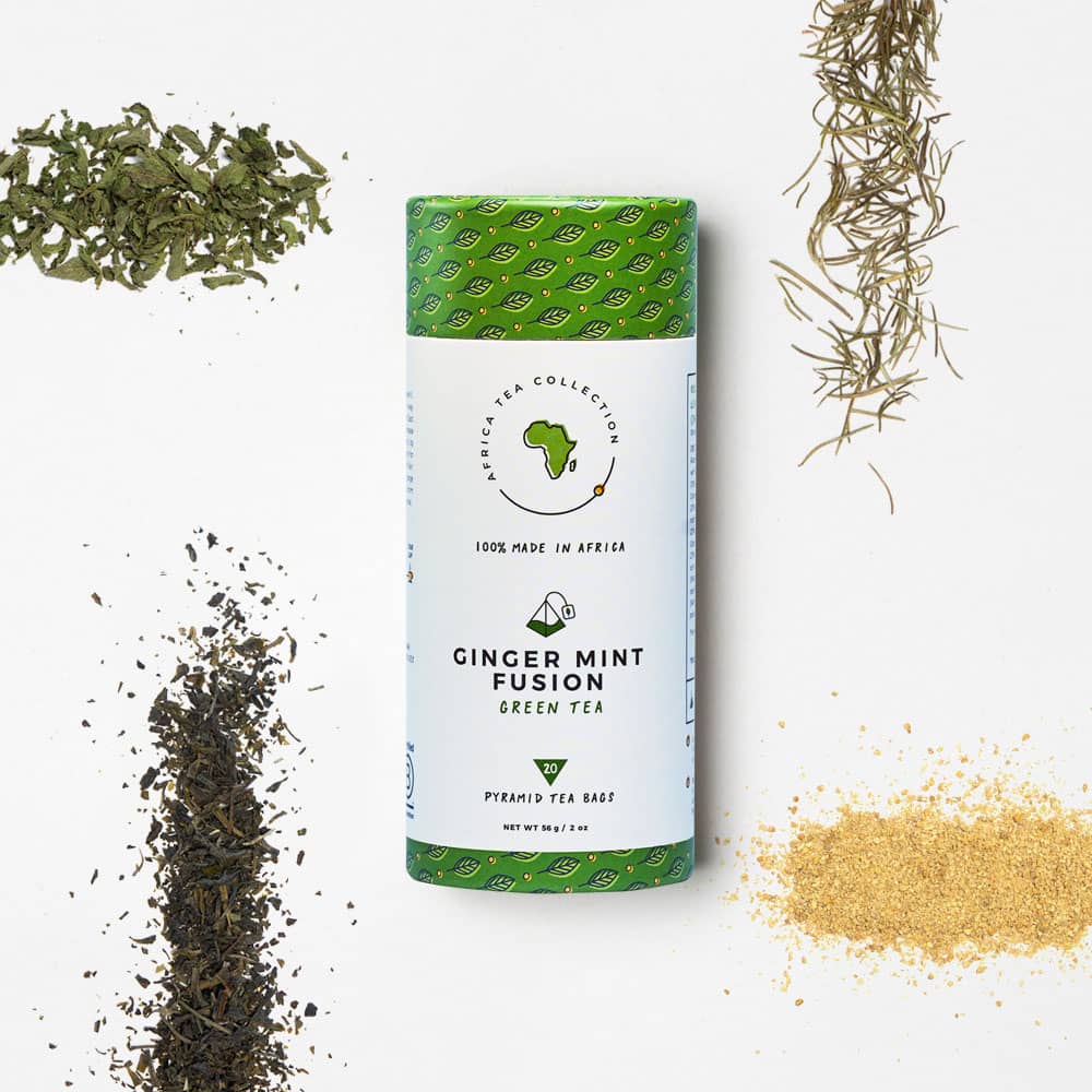Kazi Yet Ginger Mint Fusion Green Tea blend