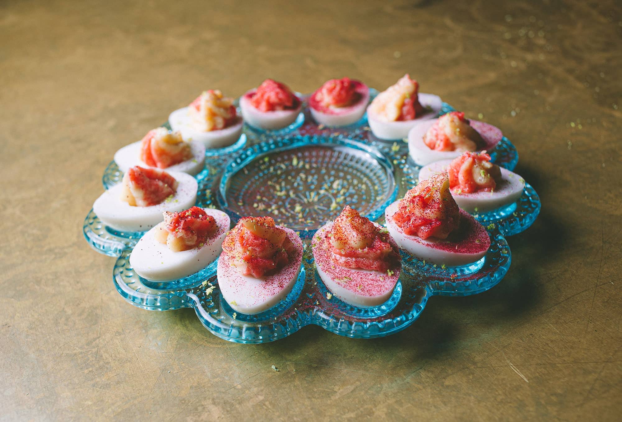 Miami Granny Deviled Eggs: Miami Vice Jello Shots