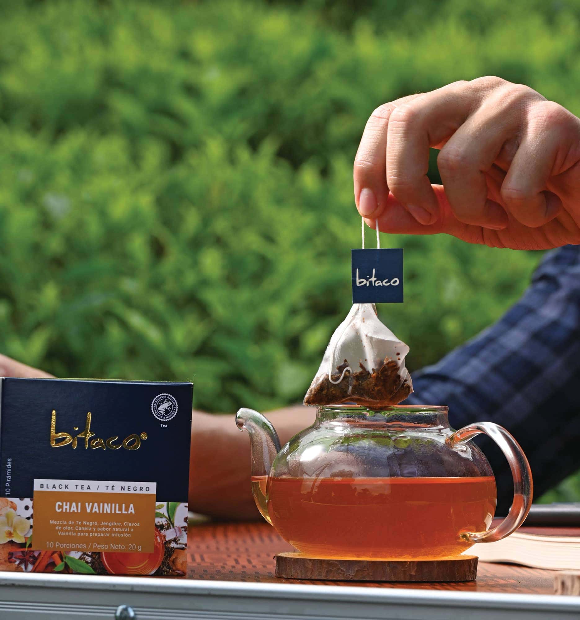 Steeping Bitaco chai tea