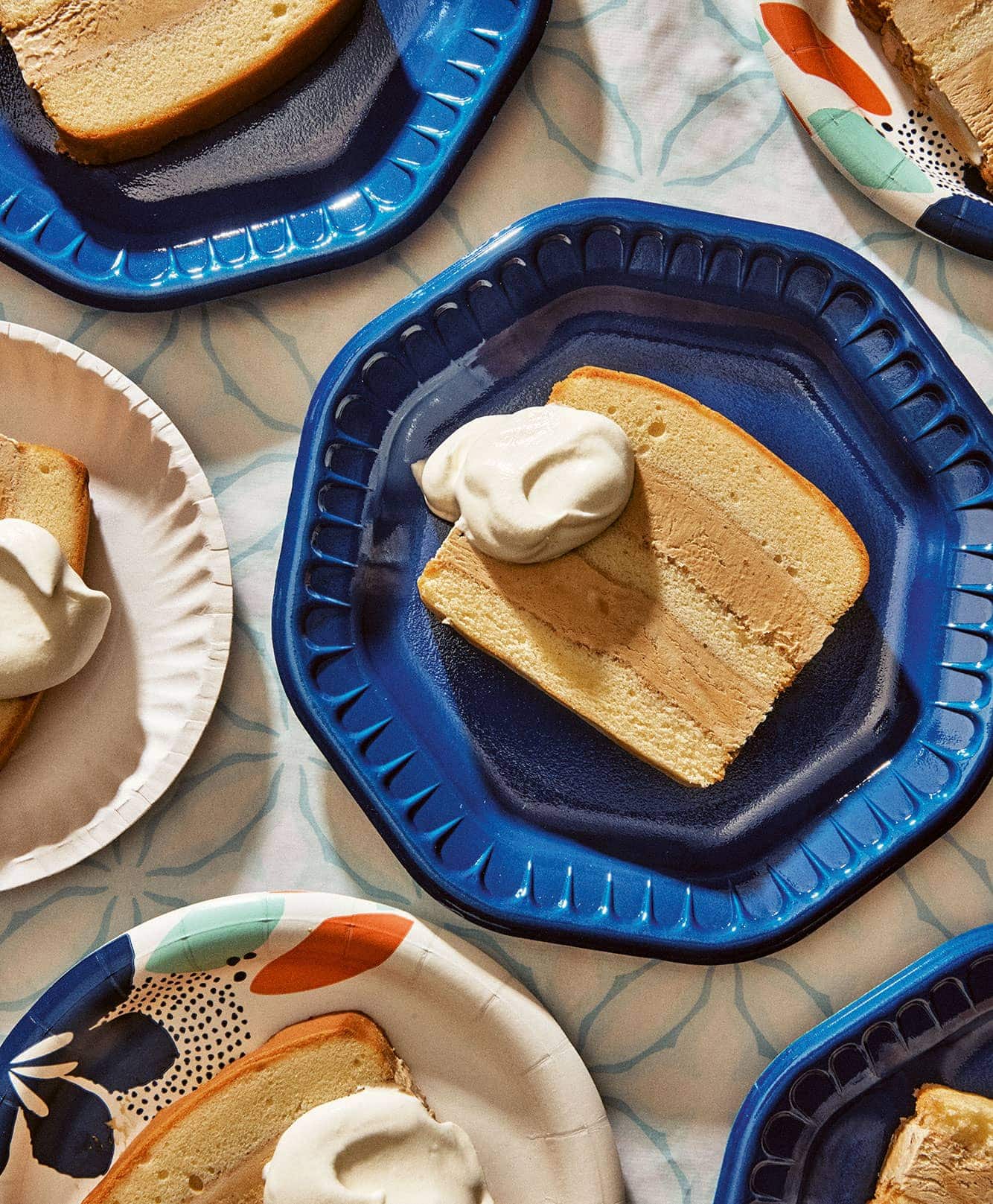 No Churn Yuen Yeung Ice Cream Cake - coffee milk tea cake