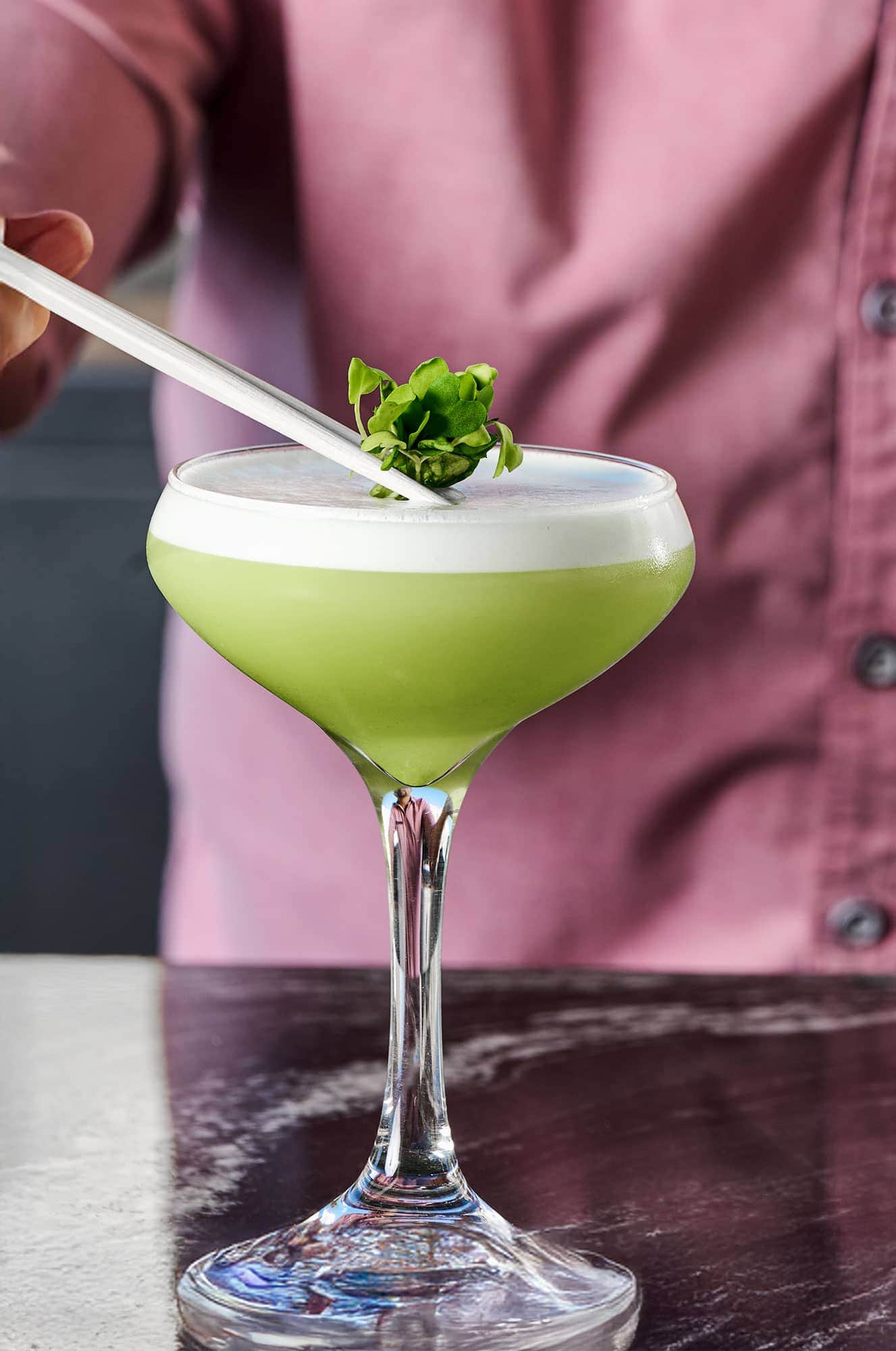 Suikawari gin sour with wasabi and melon