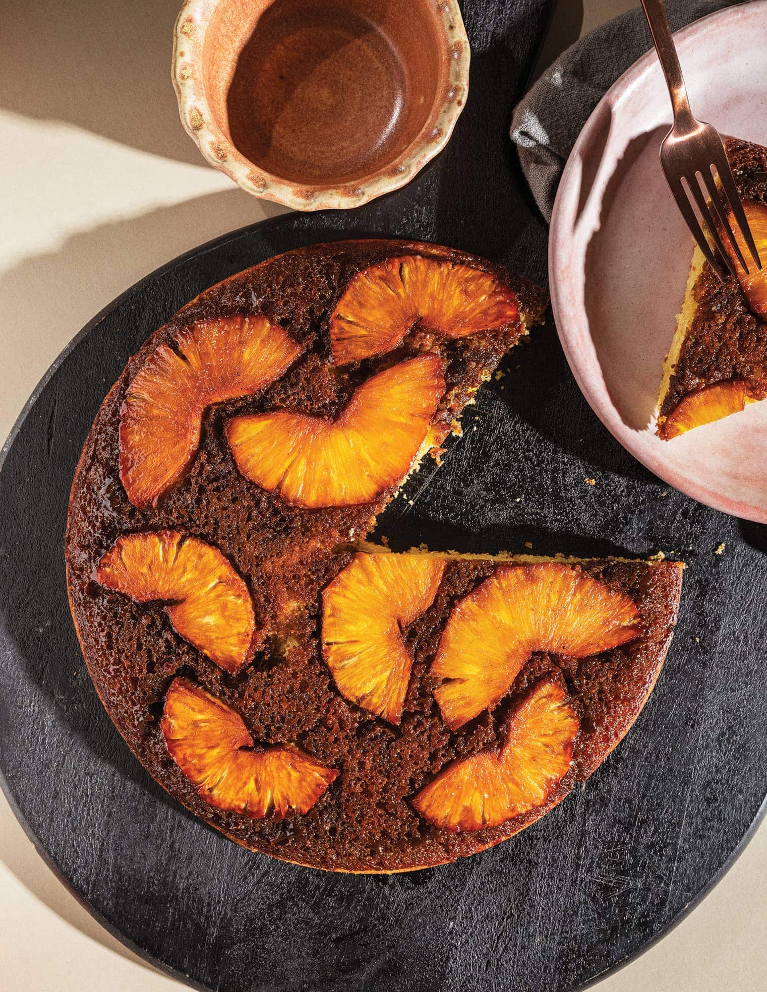 Mezcal Pineapple Upside-Down Cake