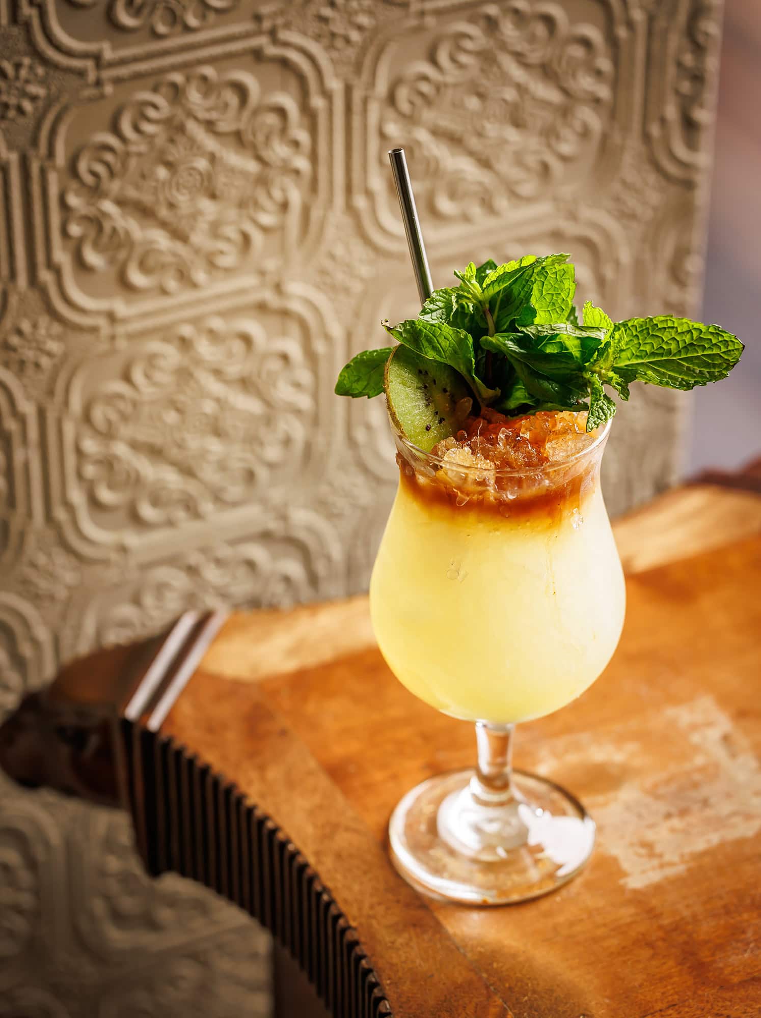 Island in the Sun from Union Lodge No. 1: tropical summer brandy cocktail