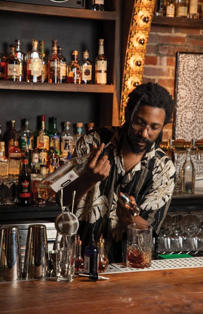 Imbibe 75 Junebug bartender