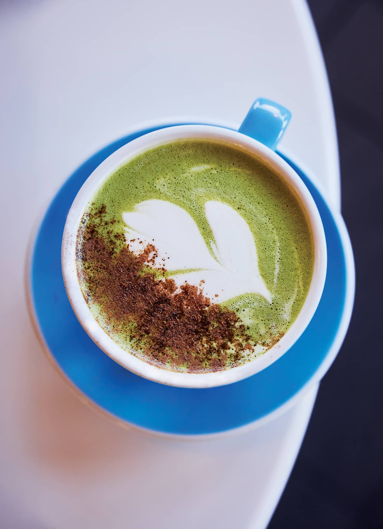 Caramel Apple Butter Matcha Latte