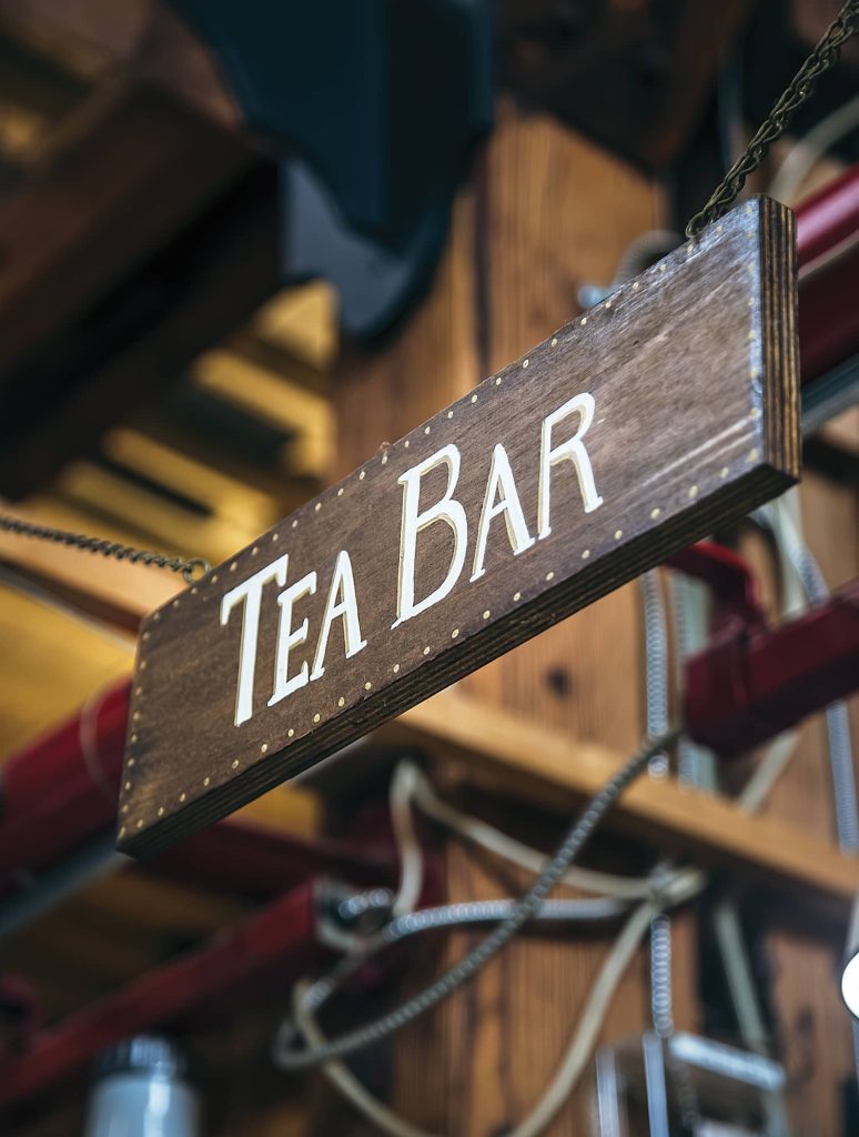 Granville Island Tea Co bar sign