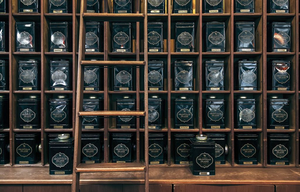 Granville Island Tea Co canisters